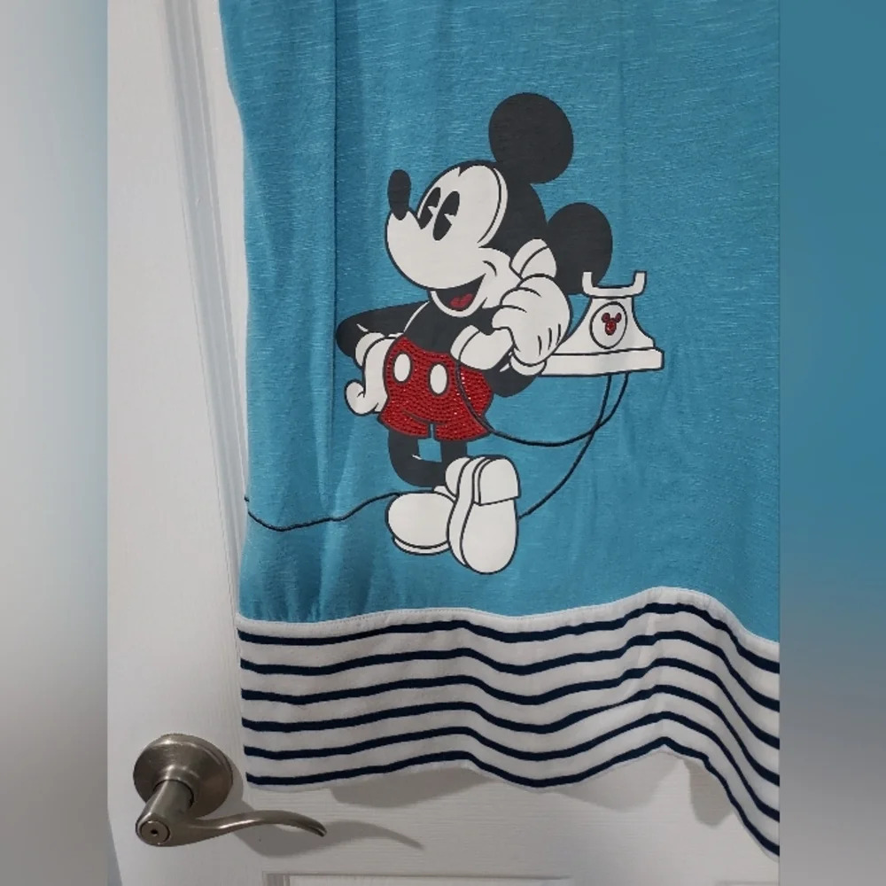 Disney Parks Minnie and Mickey Mouse On the Phone Short Sleeve Shirt Size XL - Picture 8 of 11